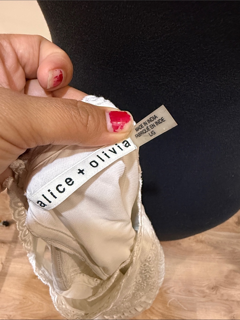 Alice + Olivia Ophelia Eyelet Lace Cold Shoulder Blouse - Picture 7 of 7